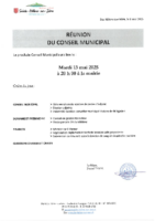 Ordre du jour du conseil municipal du mardi 13 mai 2025