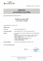 Ordre du jour du Conseil Municipal du mardi 14 10 2025