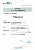 Ordre du jour du conseil municipal du mardi 17 février – 19h